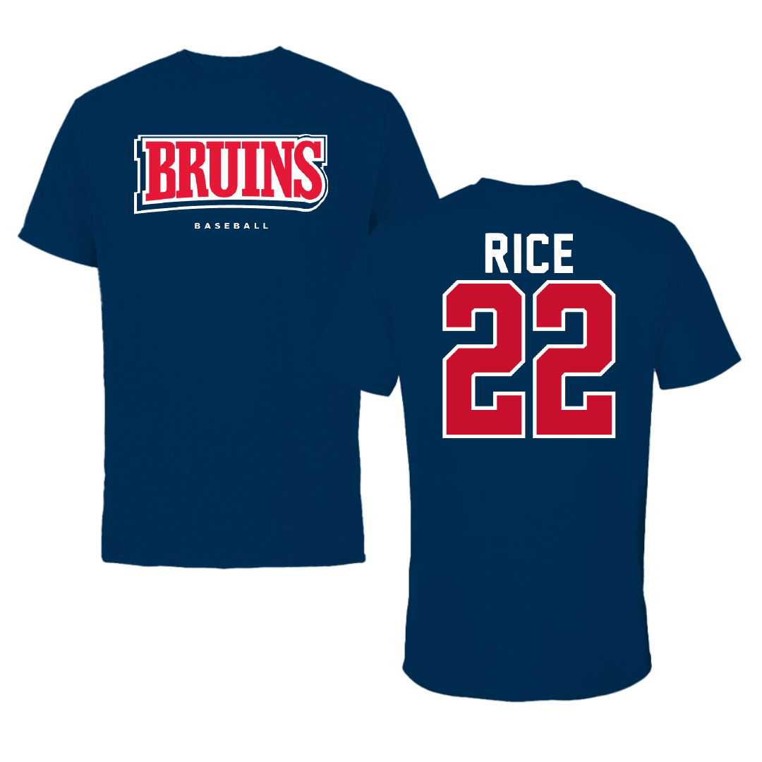 Belmont University Baseball Navy Performance Tee - #22 Noah Rice