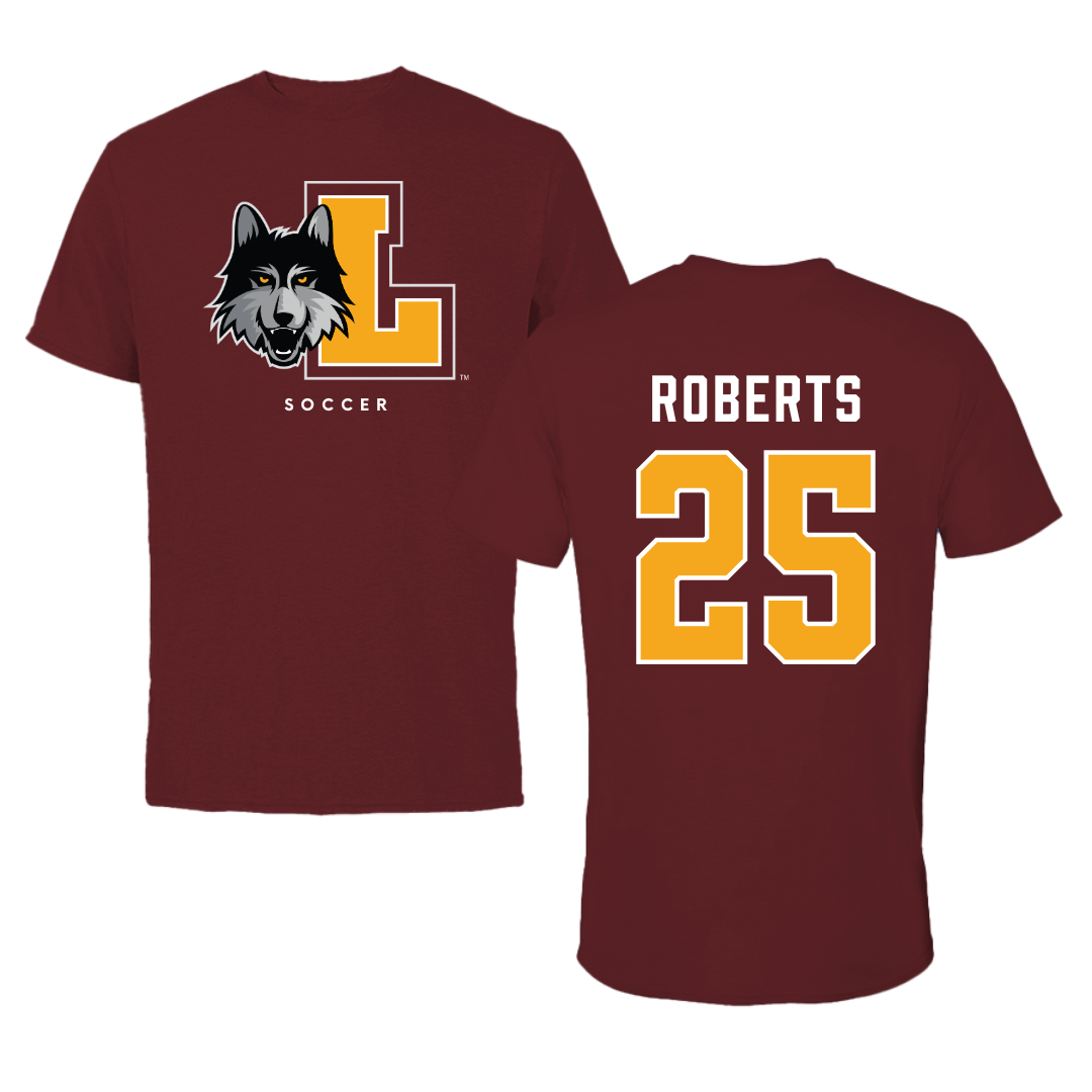 Loyola University-Chicago Soccer Maroon Mascot Tee - #25 Emily Roberts