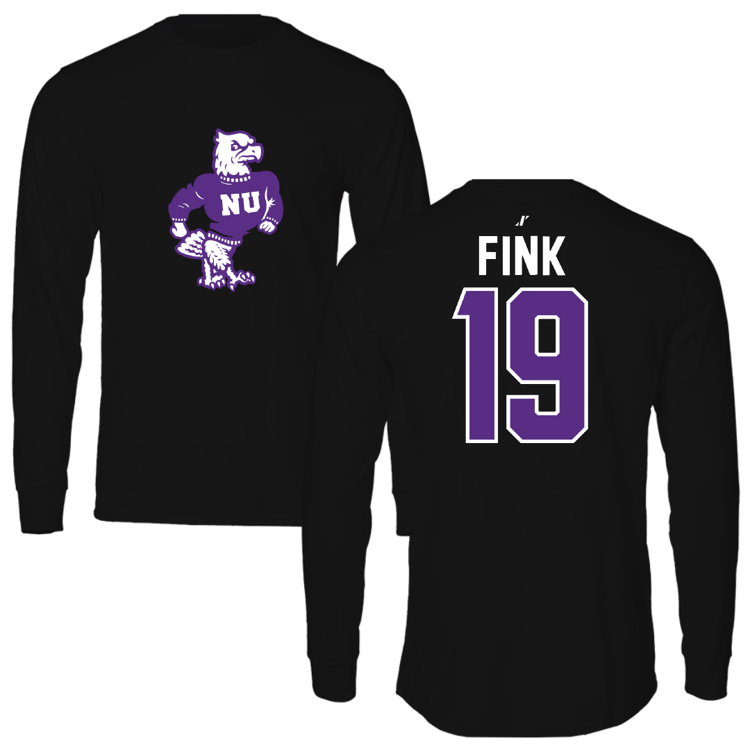 Niagara University Baseball Black Long Sleeve - #19 Carter Fink