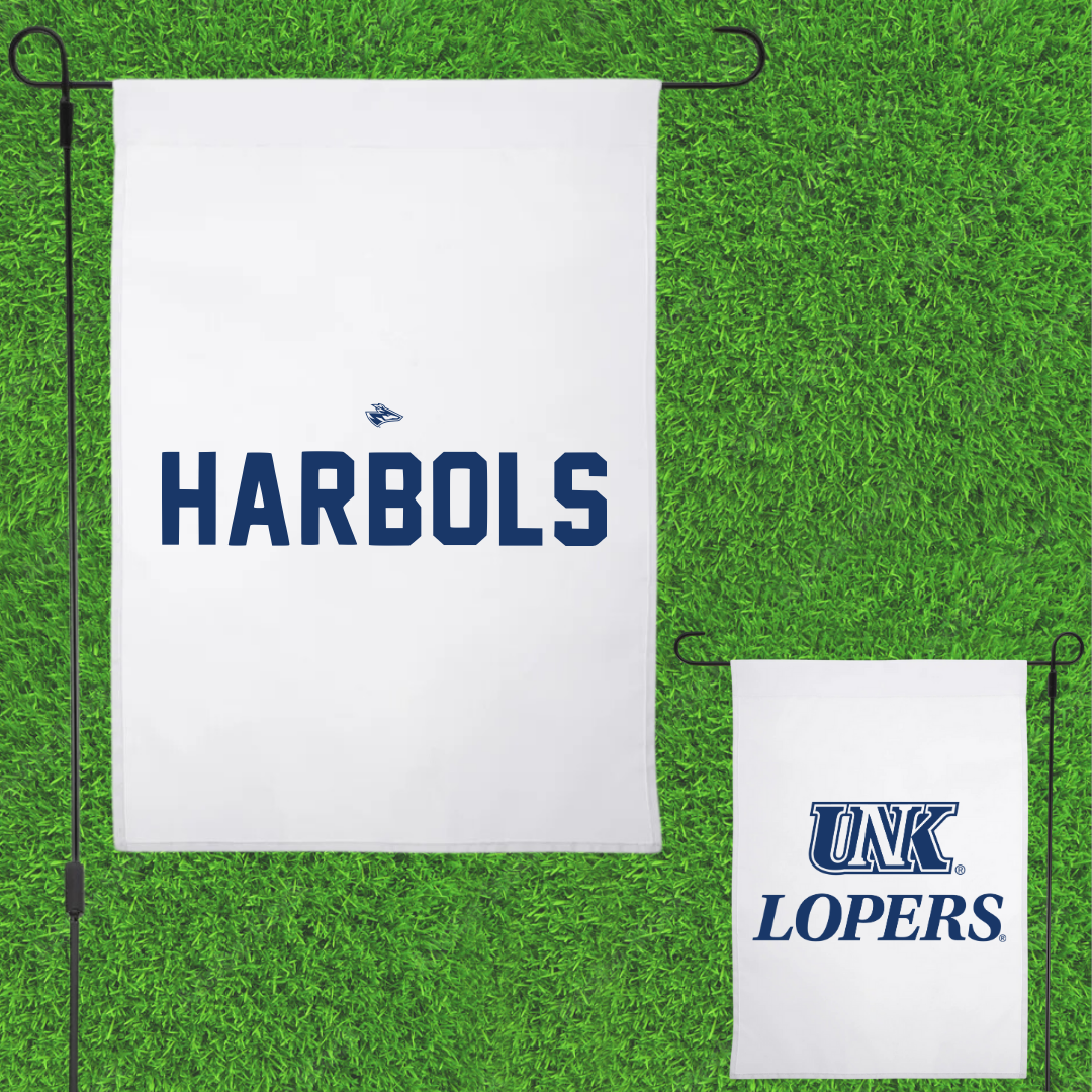 University of Nebraska at Kearney TF and XC White Garden Flag - Richard Harbols
