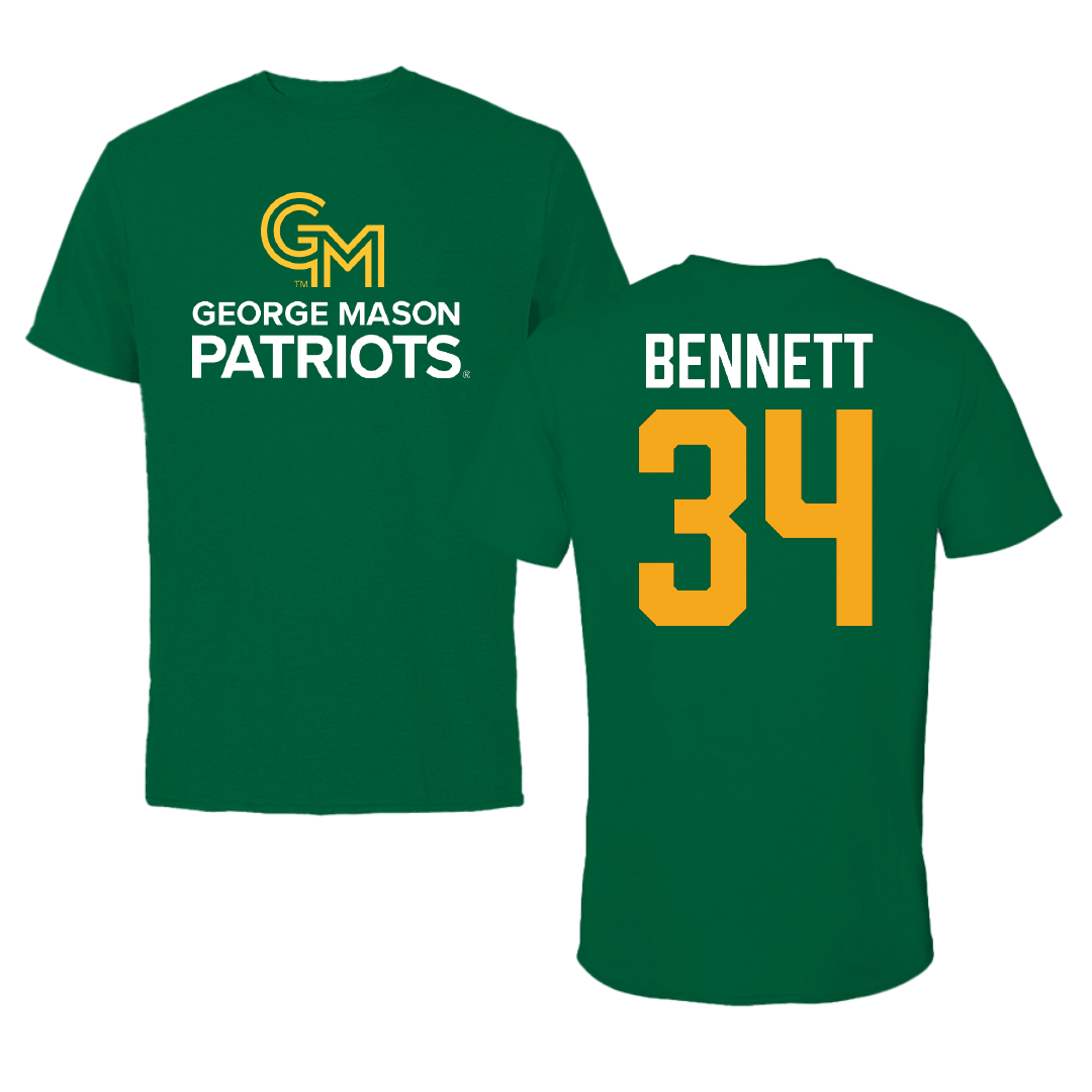 George Mason University Soccer Green Patriots Tee - #34 Jazmine Bennett
