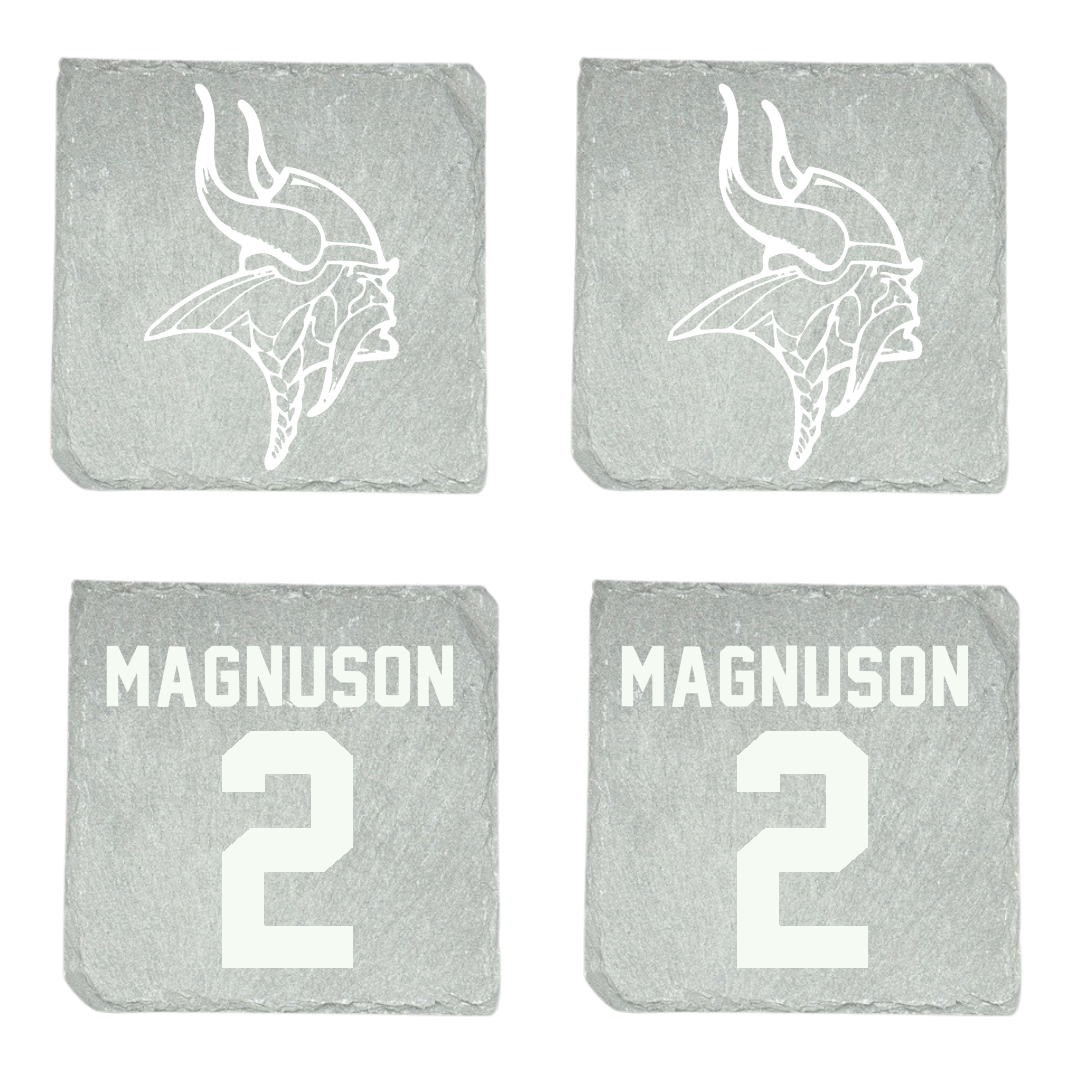Valley City State University Baseball Stone Coaster (4 Pack)  - #2 Hunter Magnuson