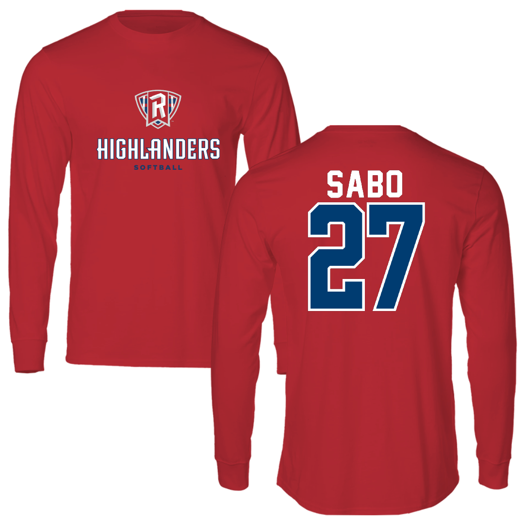 Radford University Softball Red Long Sleeve - #27 Madison Sabo