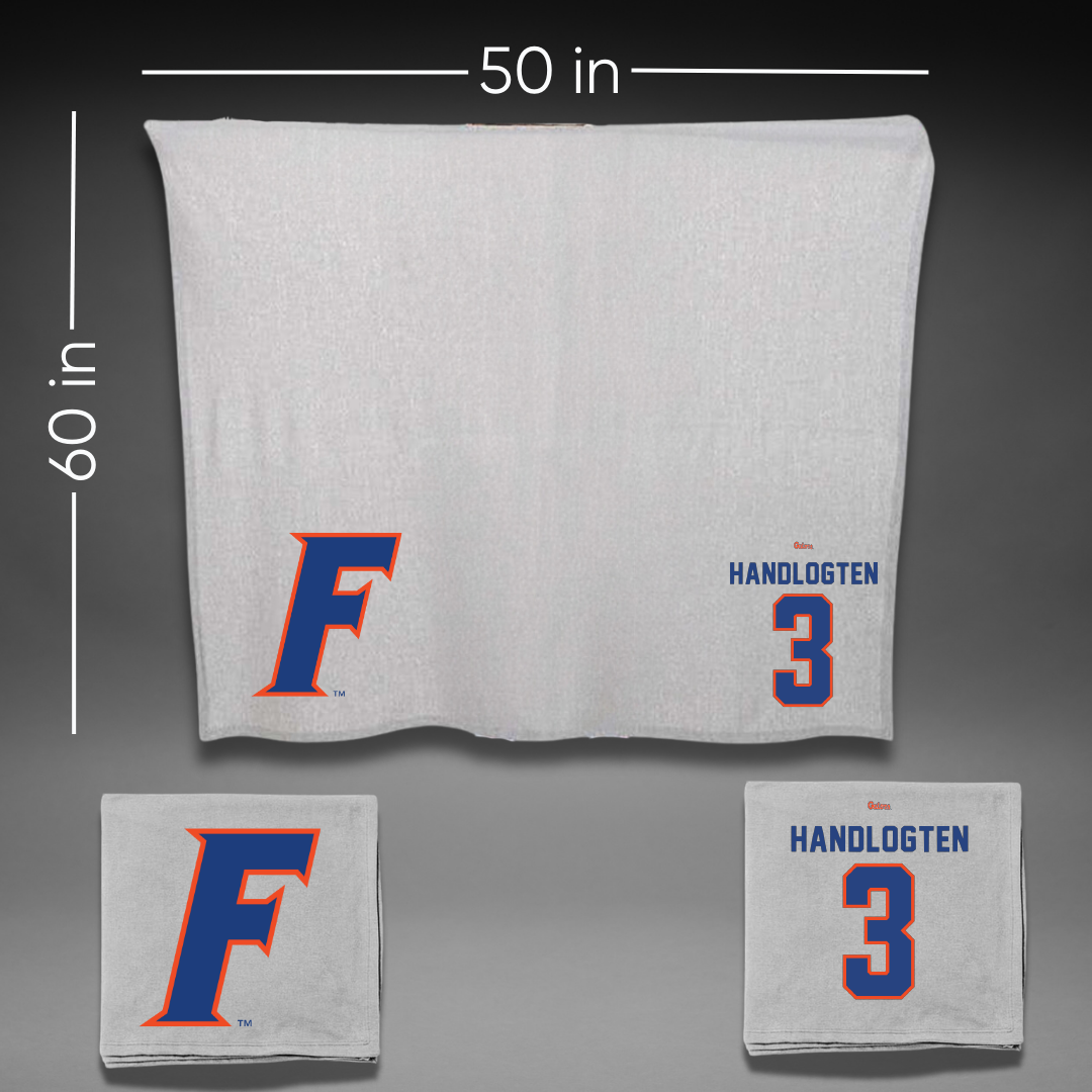 University of Florida Basketball Gray Blanket - #3 Micah Handlogten