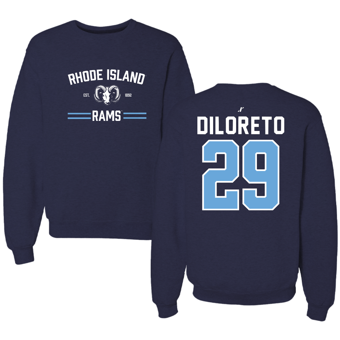 University of Rhode Island Soccer Navy General Crewneck - #29 Nate DiLoreto
