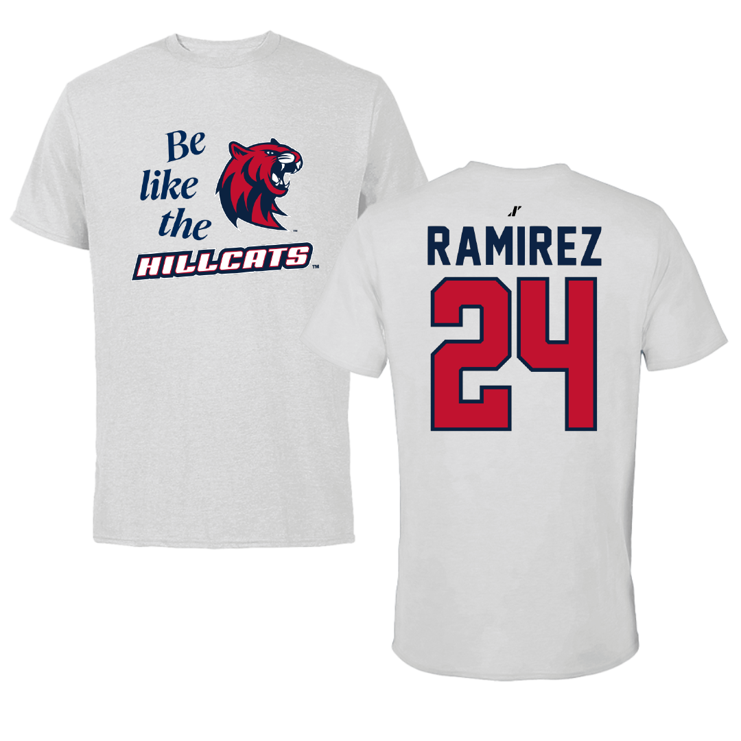 Rogers State University Baseball Light Gray Be Like Us Performance Tee - #24 Andrew Ramirez