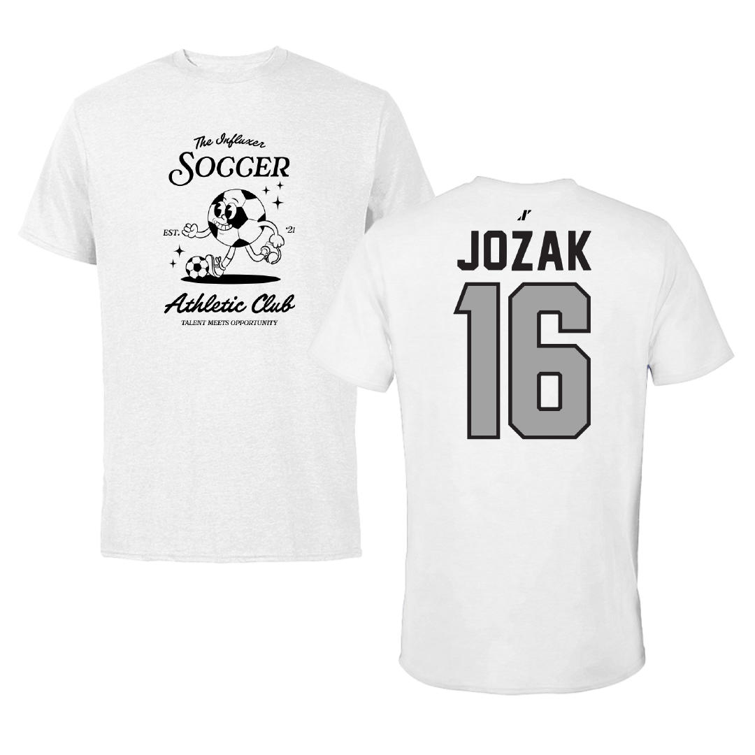 Soccer White Influxer Athletic Club Tee - #16 Emily Jozak