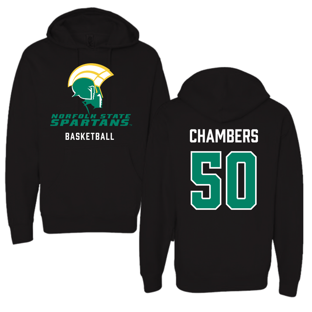 Norfolk State University Basketball Black Hoodie - #50 Nyzaiah Chambers