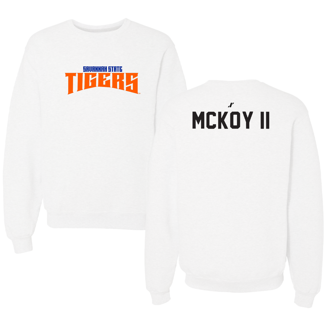 Savannah State University TF and XC White Classic Crewneck - Raymond McKoy II