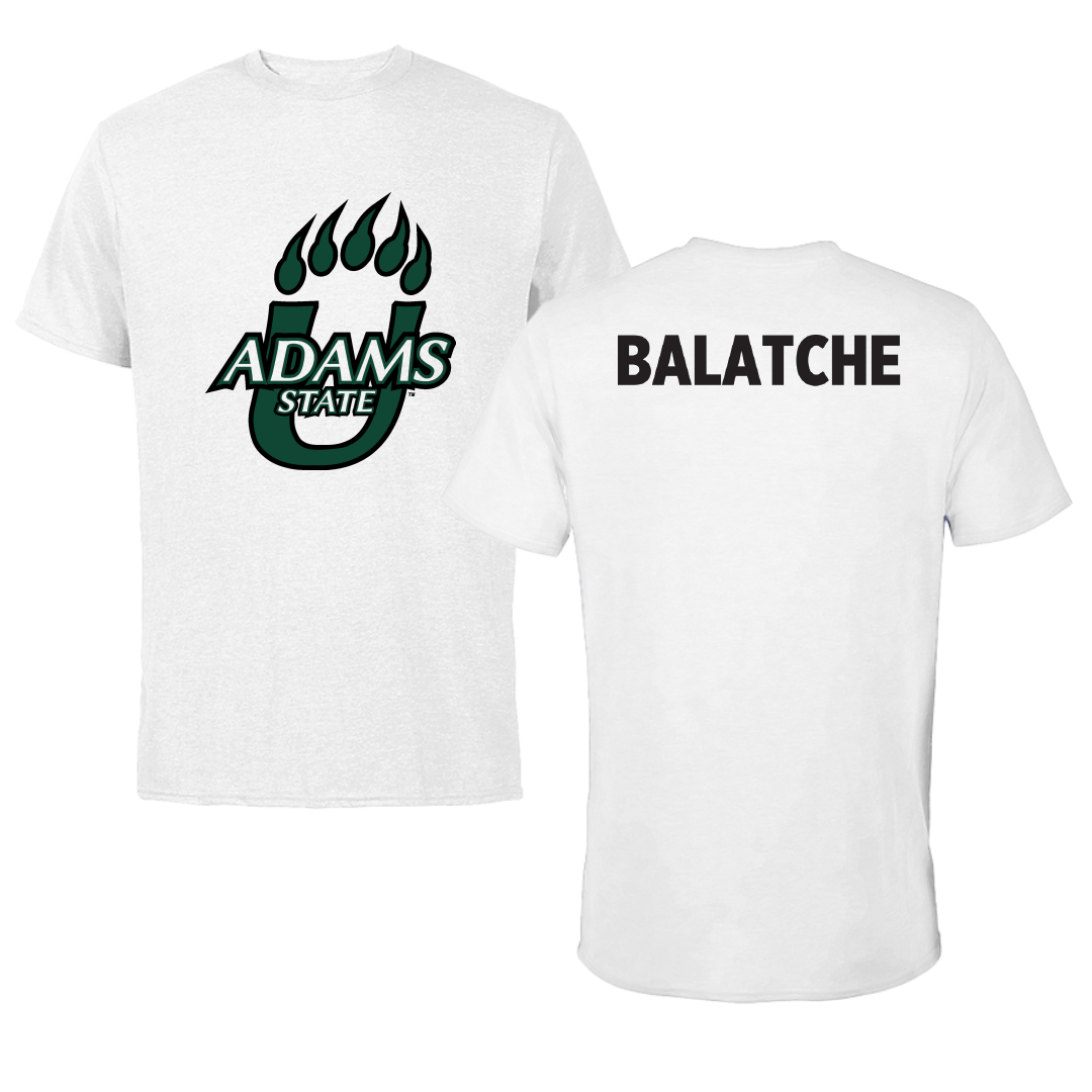 Adams State University Basketball White Performance Tee - Duncan Balatche