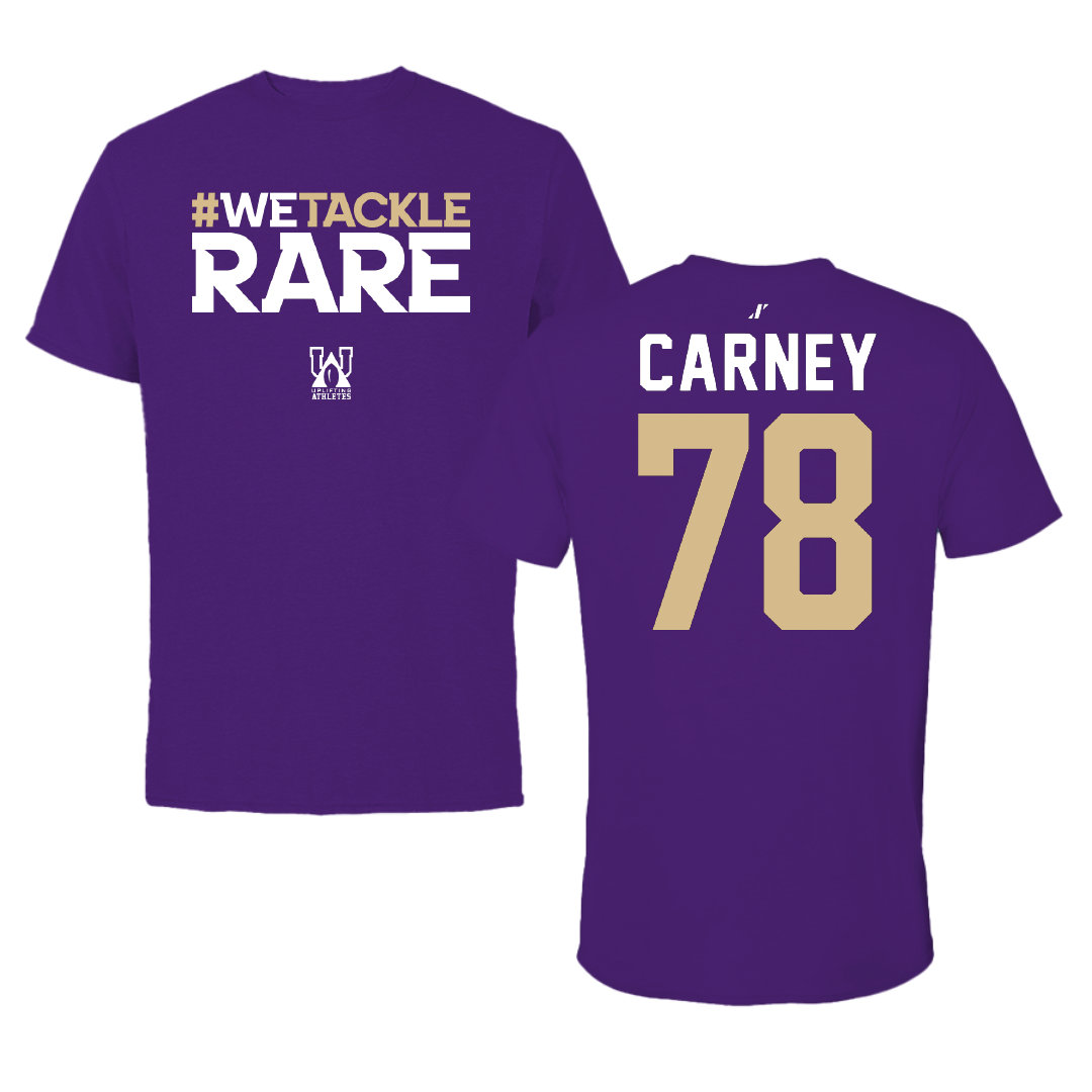 Western Carolina University Football Purple Uplifting Athletes Performance Tee - #78 Evan Carney