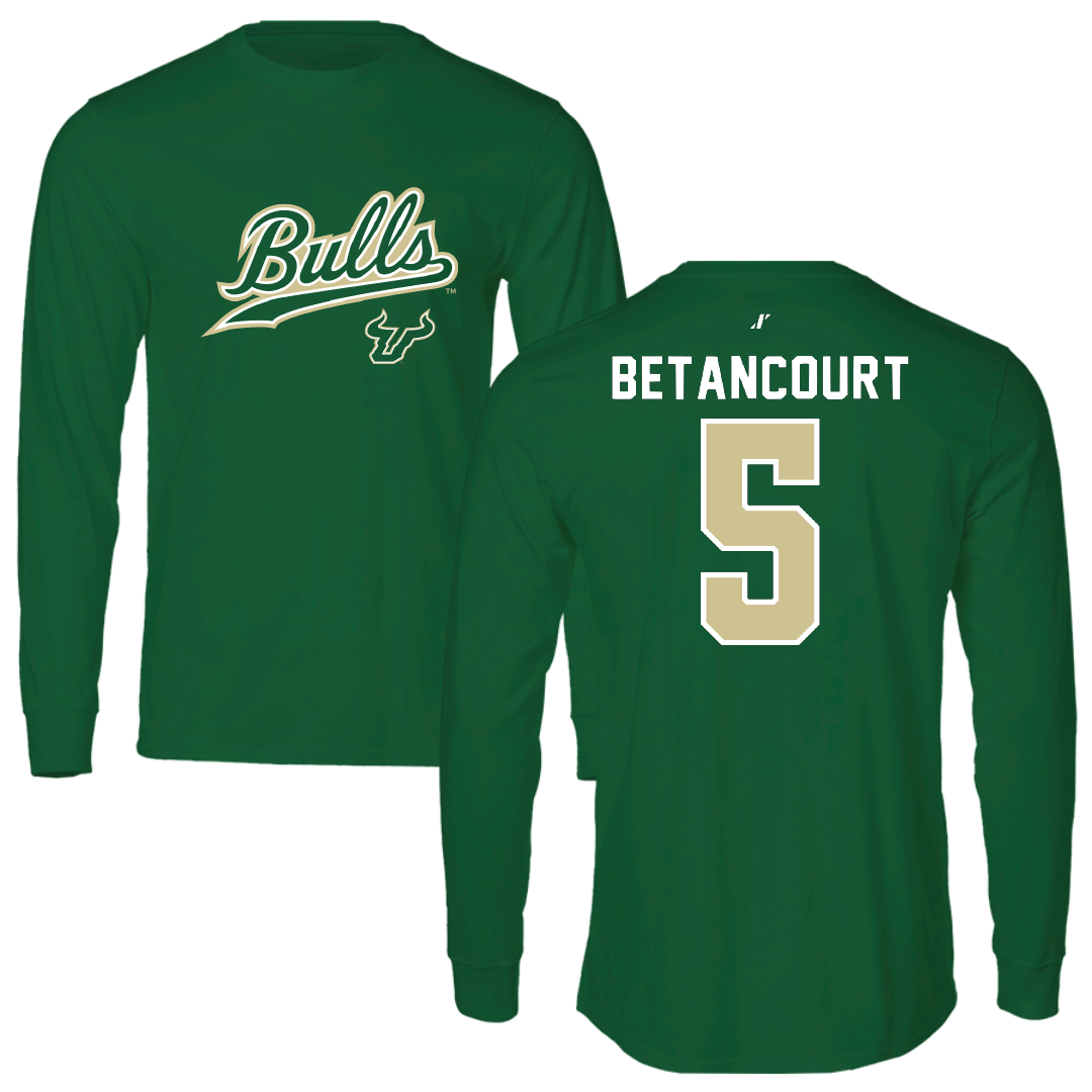University of South Florida Baseball Green General Performance Long Sleeve - #5 Rafael Betancourt