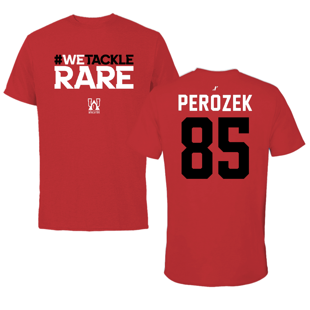Davidson College Football Red Uplifting Athletes Tee - #85 Jack Perozek