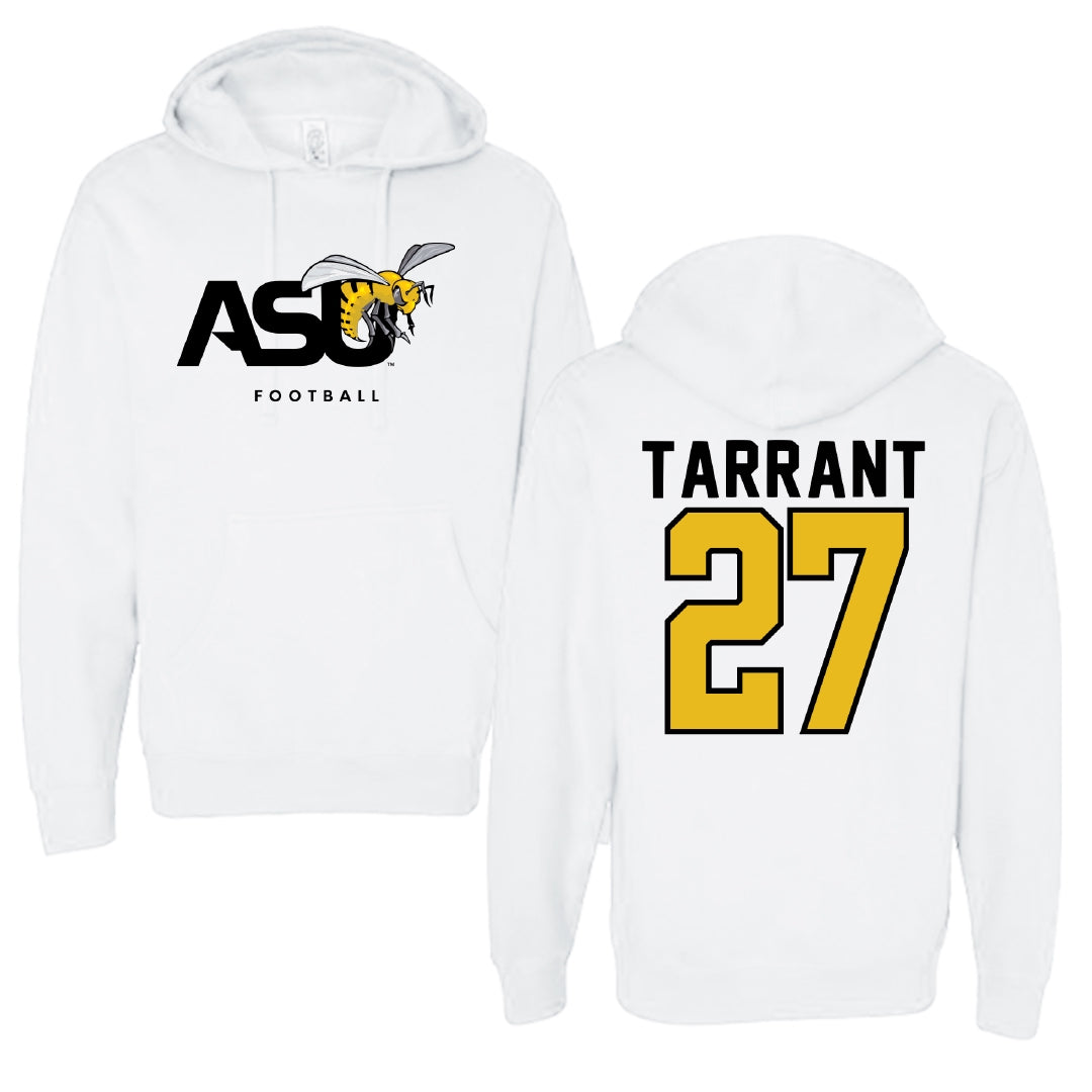 Alabama State University Football White ASU Hoodie - #27 Eric Tarrant