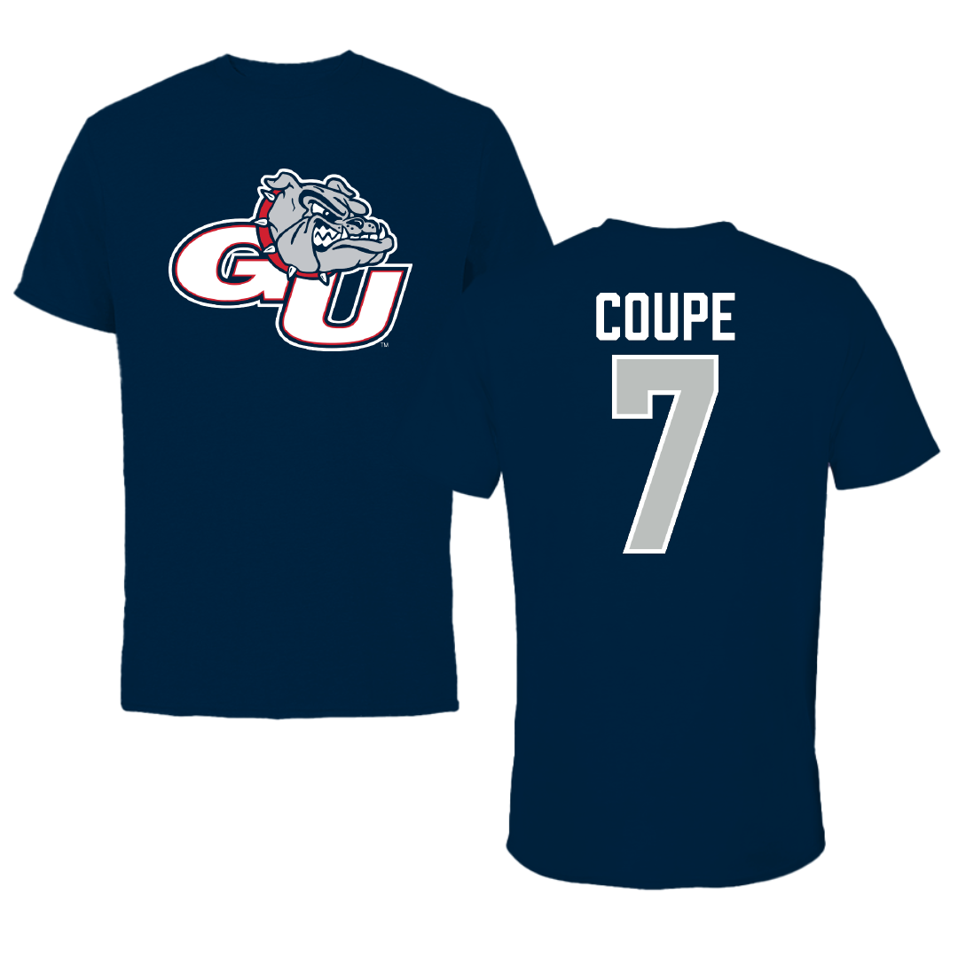 Gonzaga University Baseball Navy Performance Tee - #7 Max Coupe