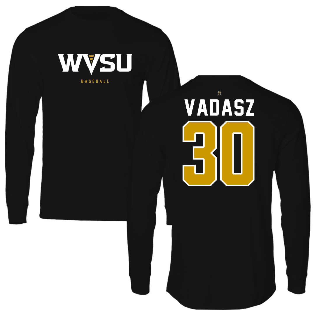 West Virginia State University Baseball Black Long Sleeve - #30 Riley Vadasz