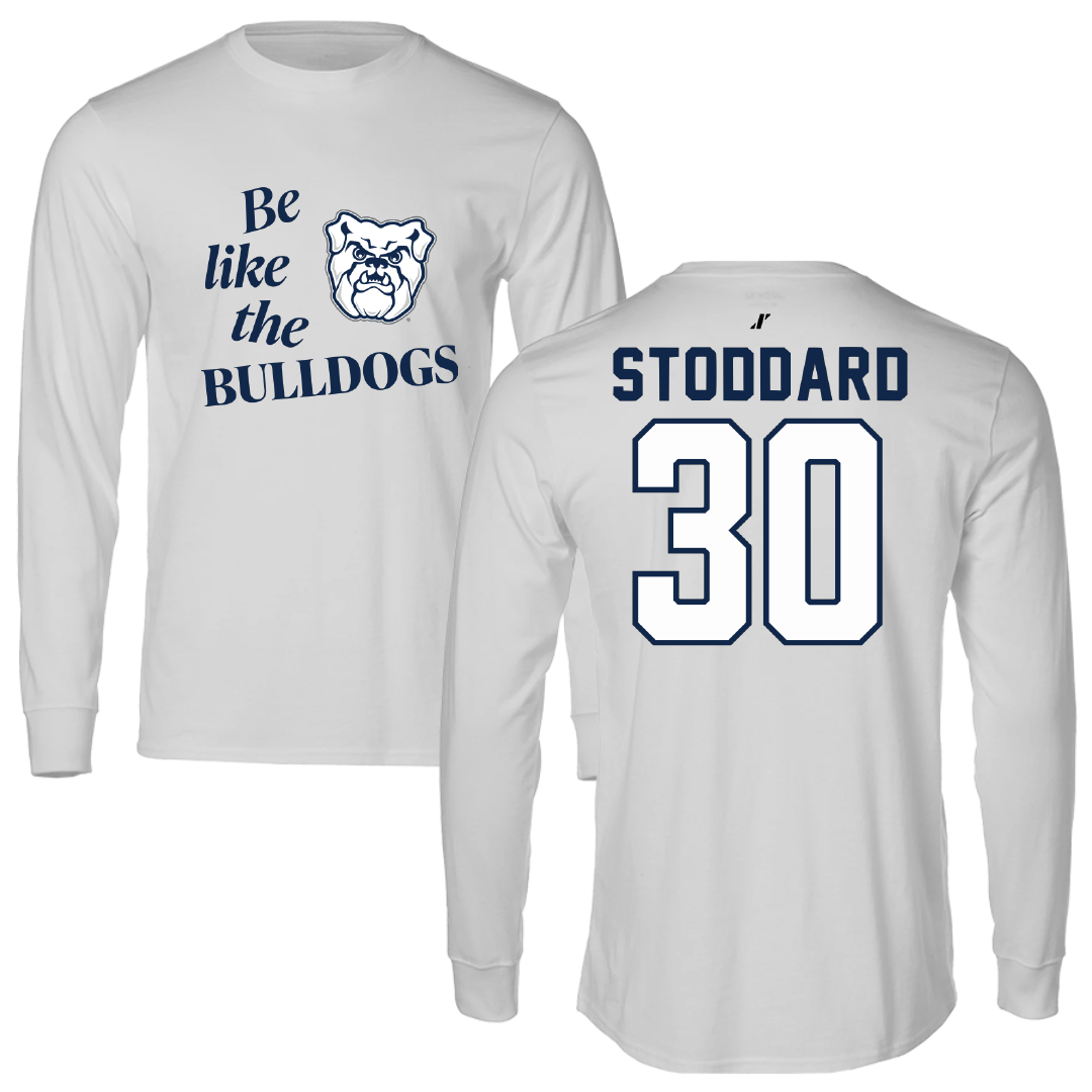 Butler University Basketball Light Gray Be Like Us Performance Long Sleeve - #30 Abigail Stoddard