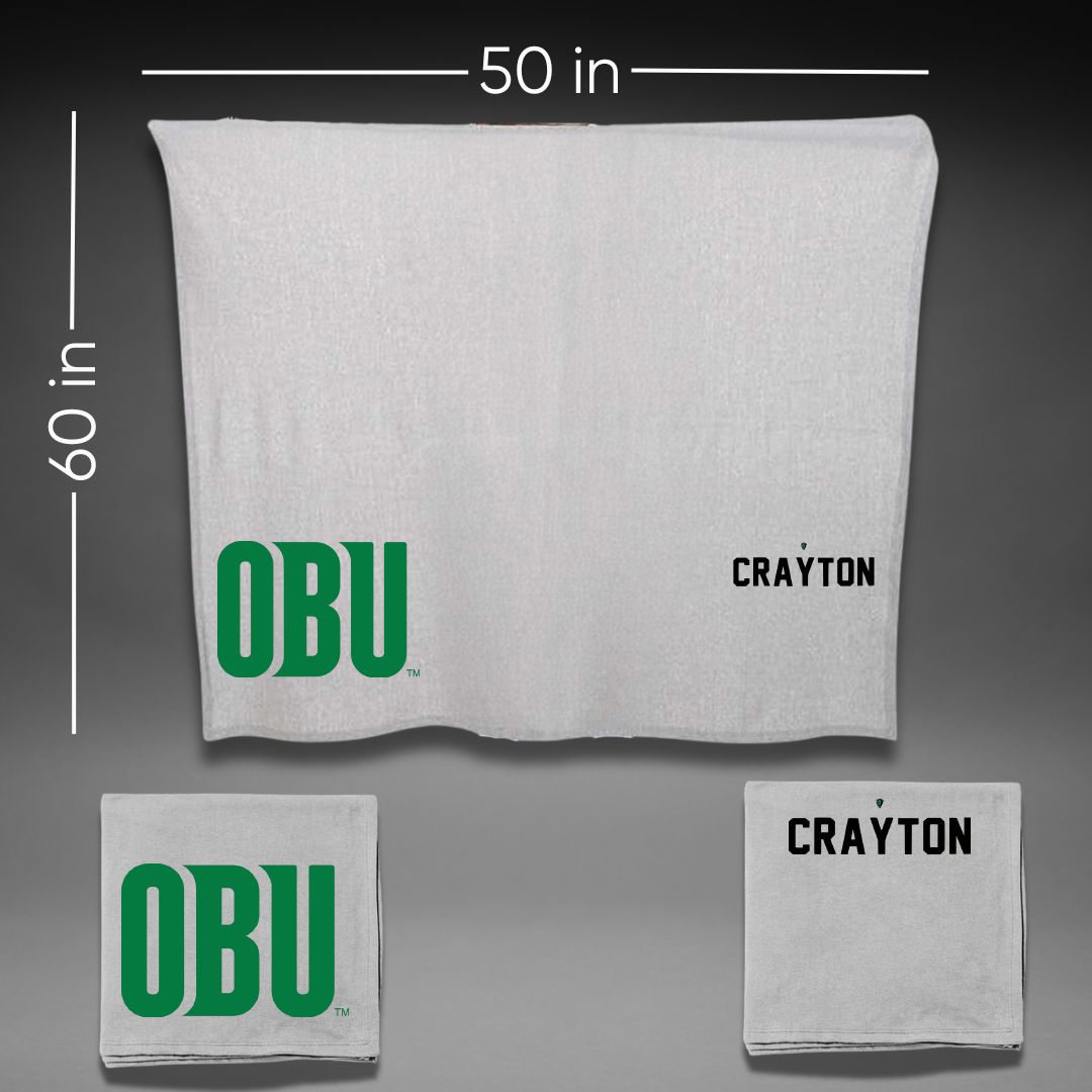 Oklahoma Baptist University TF and XC Gray Blanket - Emery Crayton