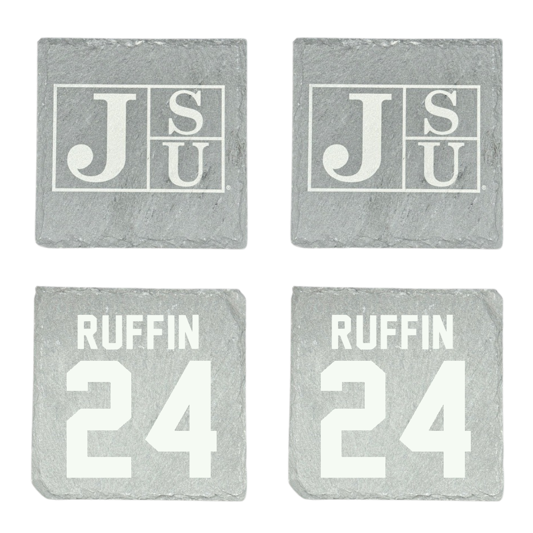 Jackson State University Basketball Stone Coaster (4 Pack)  - #24 Daeshun Ruffin