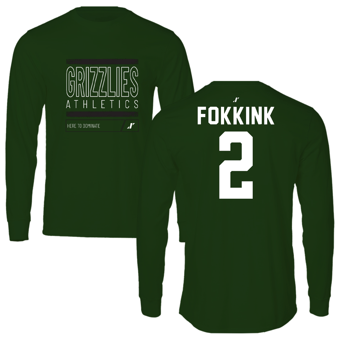 Adams State University Soccer Forest Green Dominate Performance Long Sleeve - #2 Jelmer Fokkink