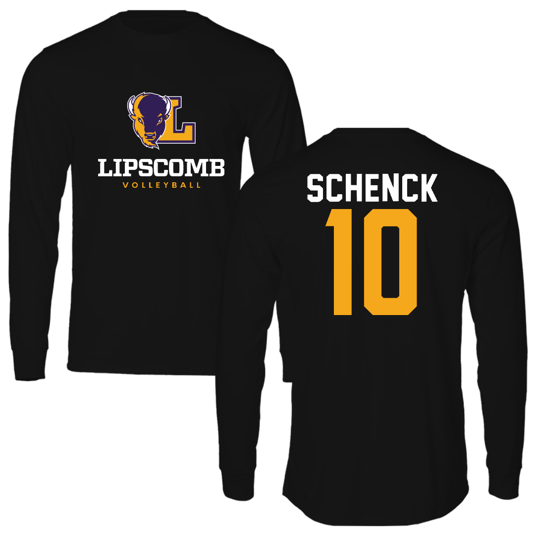 Lipscomb University Volleyball Black Performance Long Sleeve - #10 Kelsey Schenck