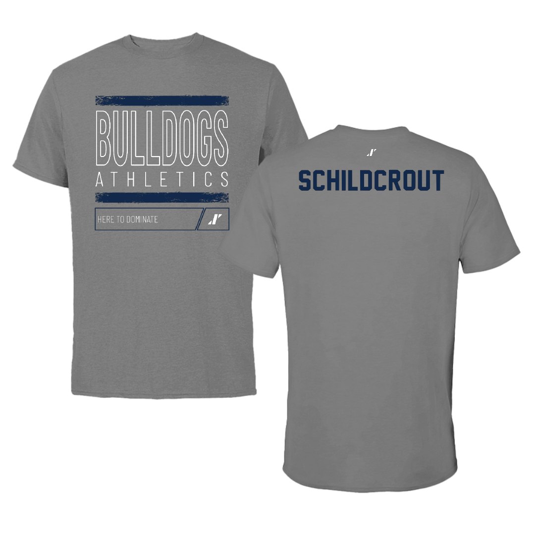 Butler University Tennis Dark Gray Dominate Tee - Jordan Schildcrout