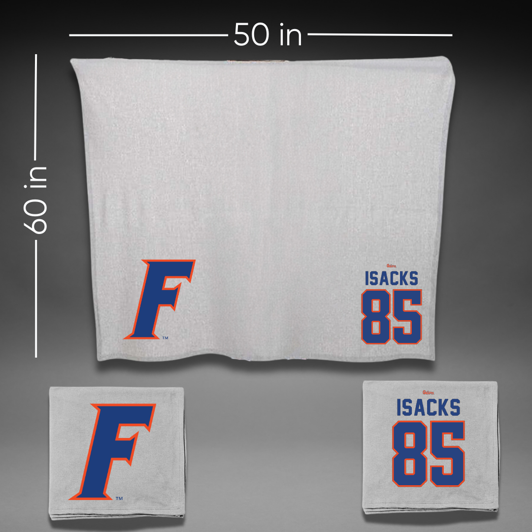 University of Florida Football Gray Blanket - #85 Scott Isacks