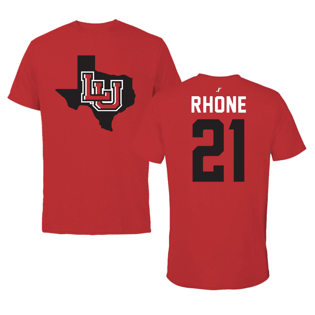 Lamar University Volleyball Red State Tee - #21 Taisha Rhone