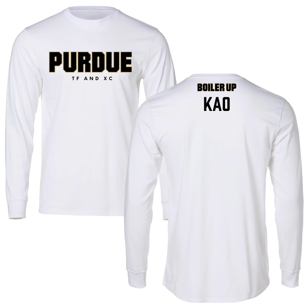 Purdue University TF and XC White Long Sleeve - Collin Kao