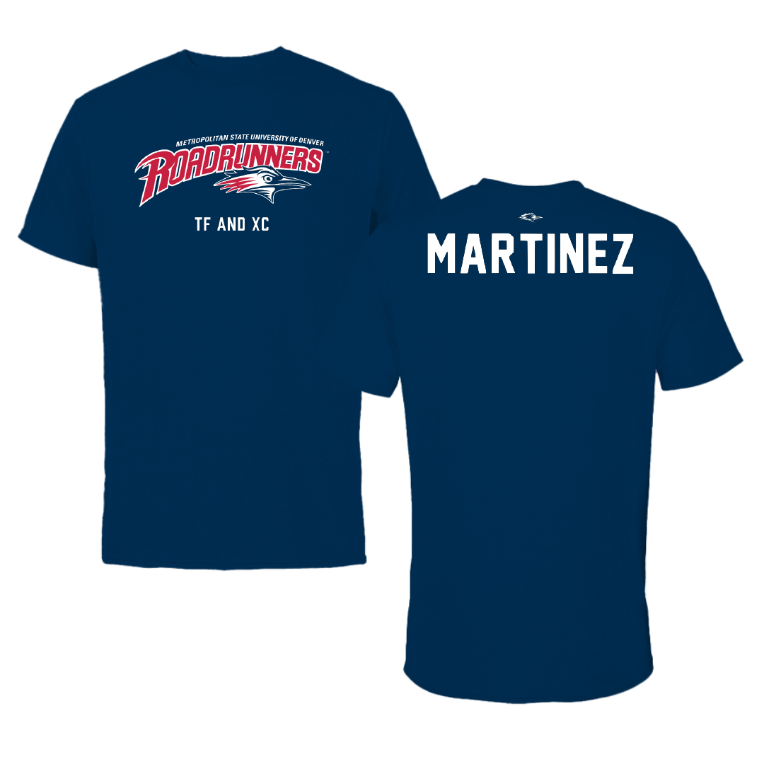 Metropolitan State University of Denver TF and XC Navy Performance Tee - Abrehem Martinez