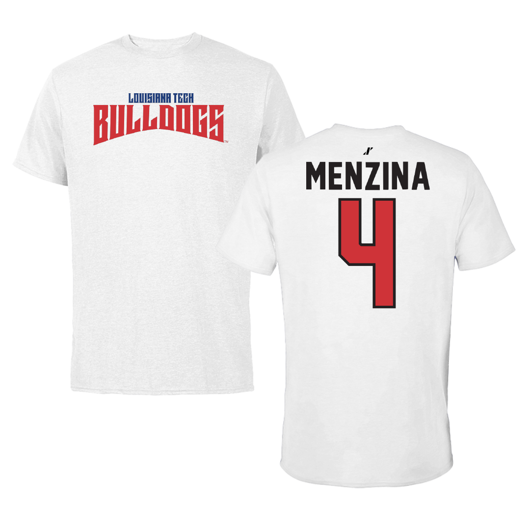 Louisiana Tech University Softball White Classic Performance Tee - #4 Lauren Menzina