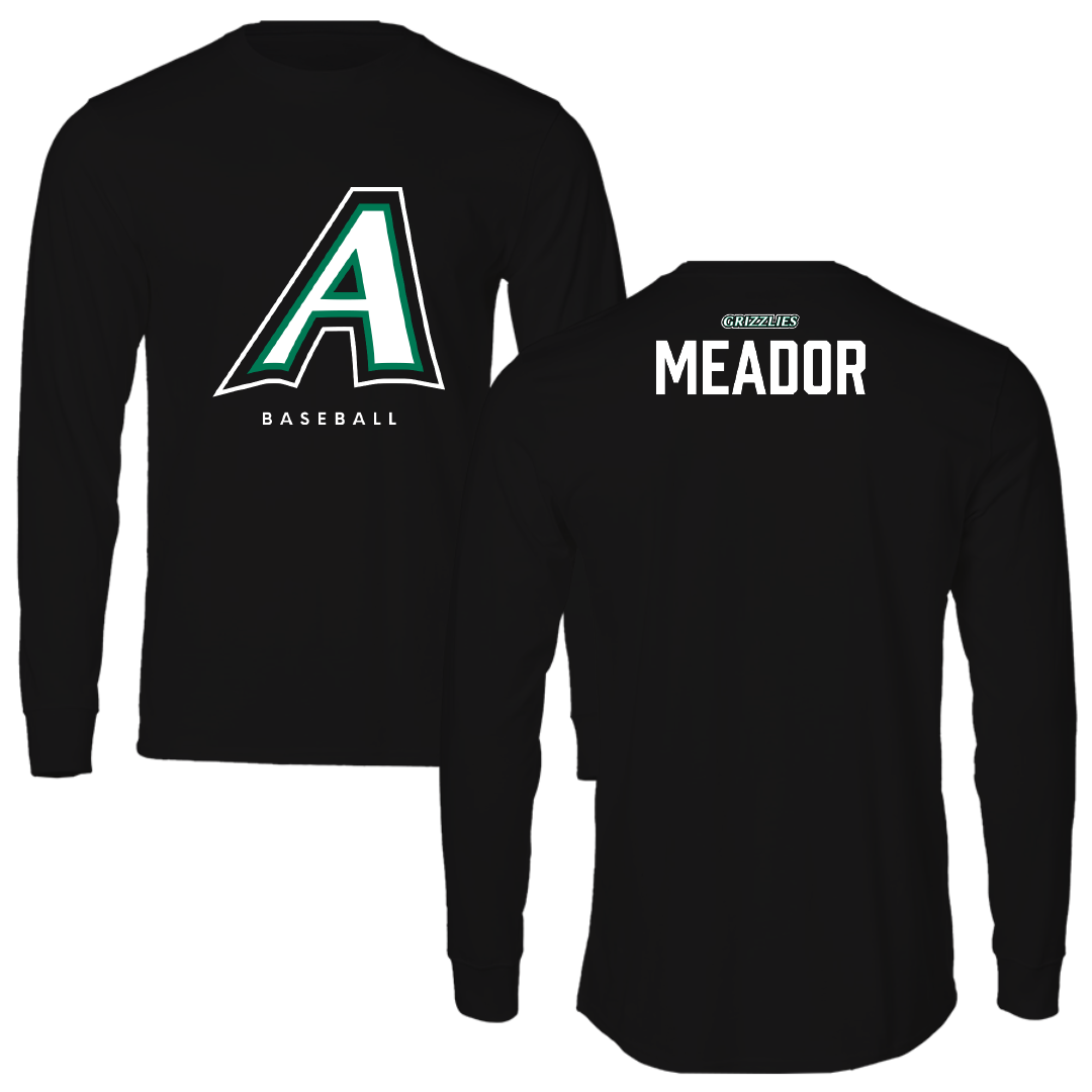 Adams State University Baseball Black Block Performance Long Sleeve - Billy Meador