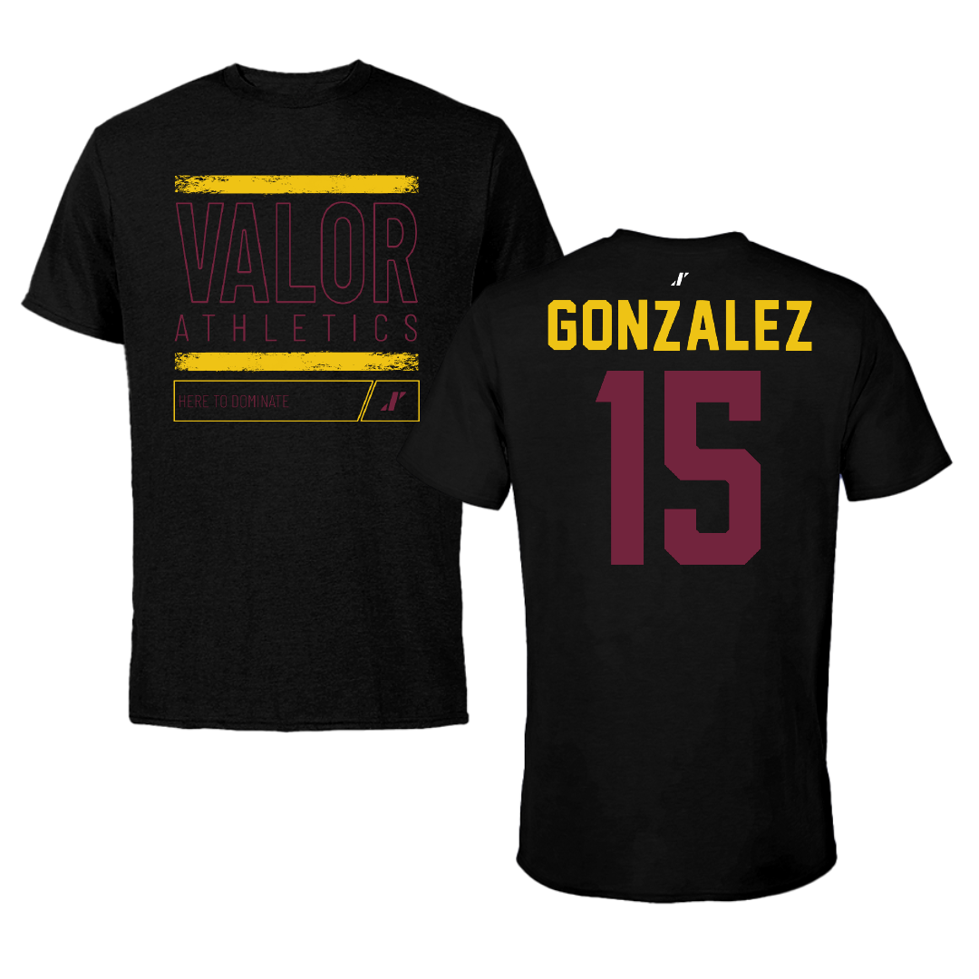 Evangel University Soccer Black Dominate Tee - #15 Ruben Gonzalez