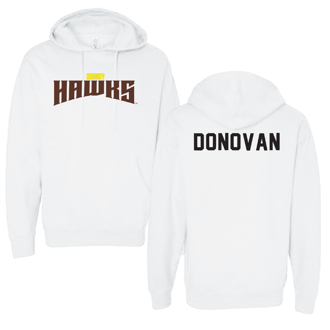 Quincy University Wrestling White Classic Hoodie - Trinity Donovan