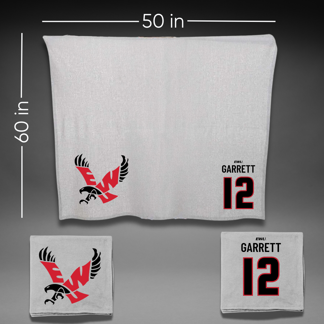Eastern Washington University Football Gray Blanket - #12 Wesley Garrett