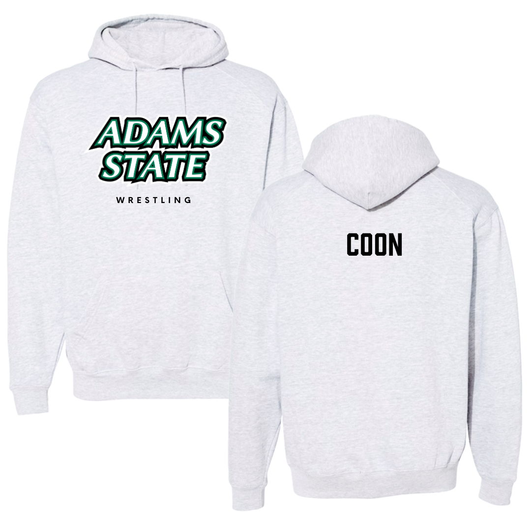 Adams State University Wrestling Gray Block Hoodie - Josh Coon