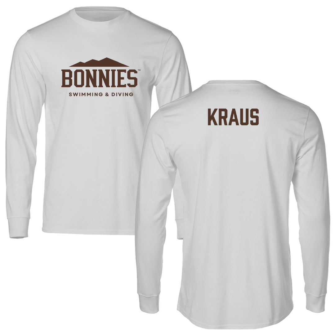 St. Bonaventure University Swimming & Diving Light Gray Performance Long Sleeve - Ellie Kraus