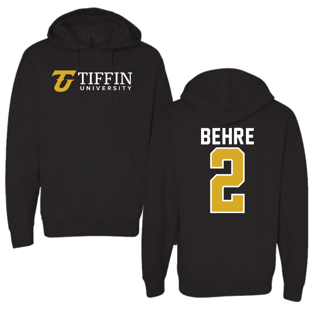 Tiffin University Lacrosse Black Hoodie - #2 Jack Behre