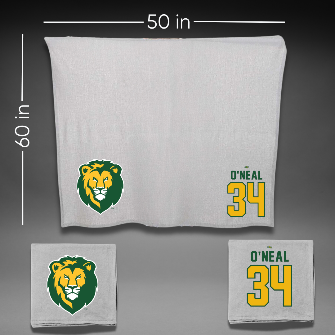 Southeastern Louisiana University Baseball Gray Blanket - #34 Conner O’Neal