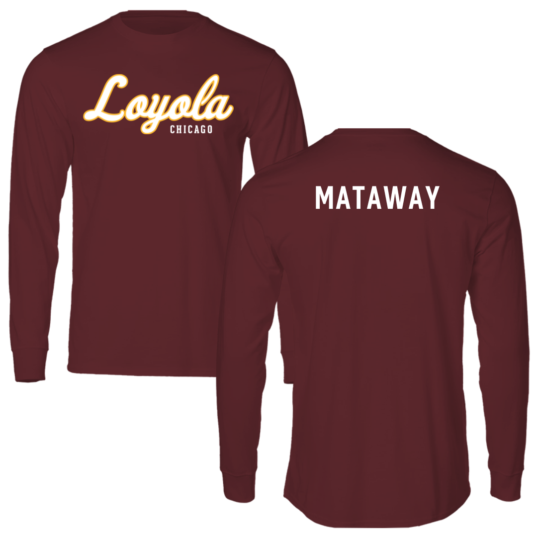 Loyola University-Chicago TF and XC Maroon Performance Long Sleeve - Lily Mataway