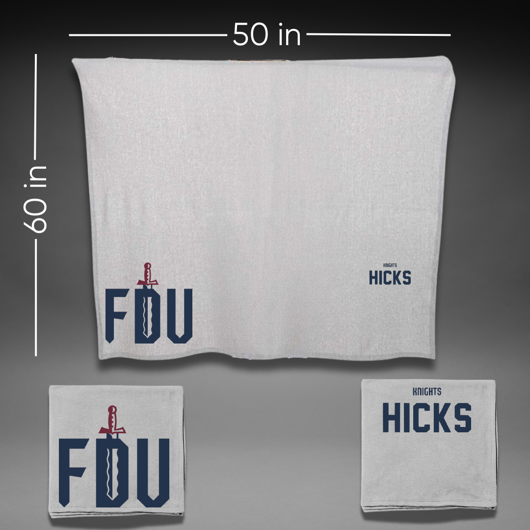 Fairleigh Dickinson University-Metropolitan Campus TF and XC Gray Blanket - Justice Hicks