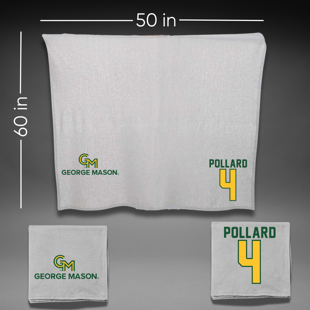 George Mason University Lacrosse Gray Blanket - #4 Julia Pollard