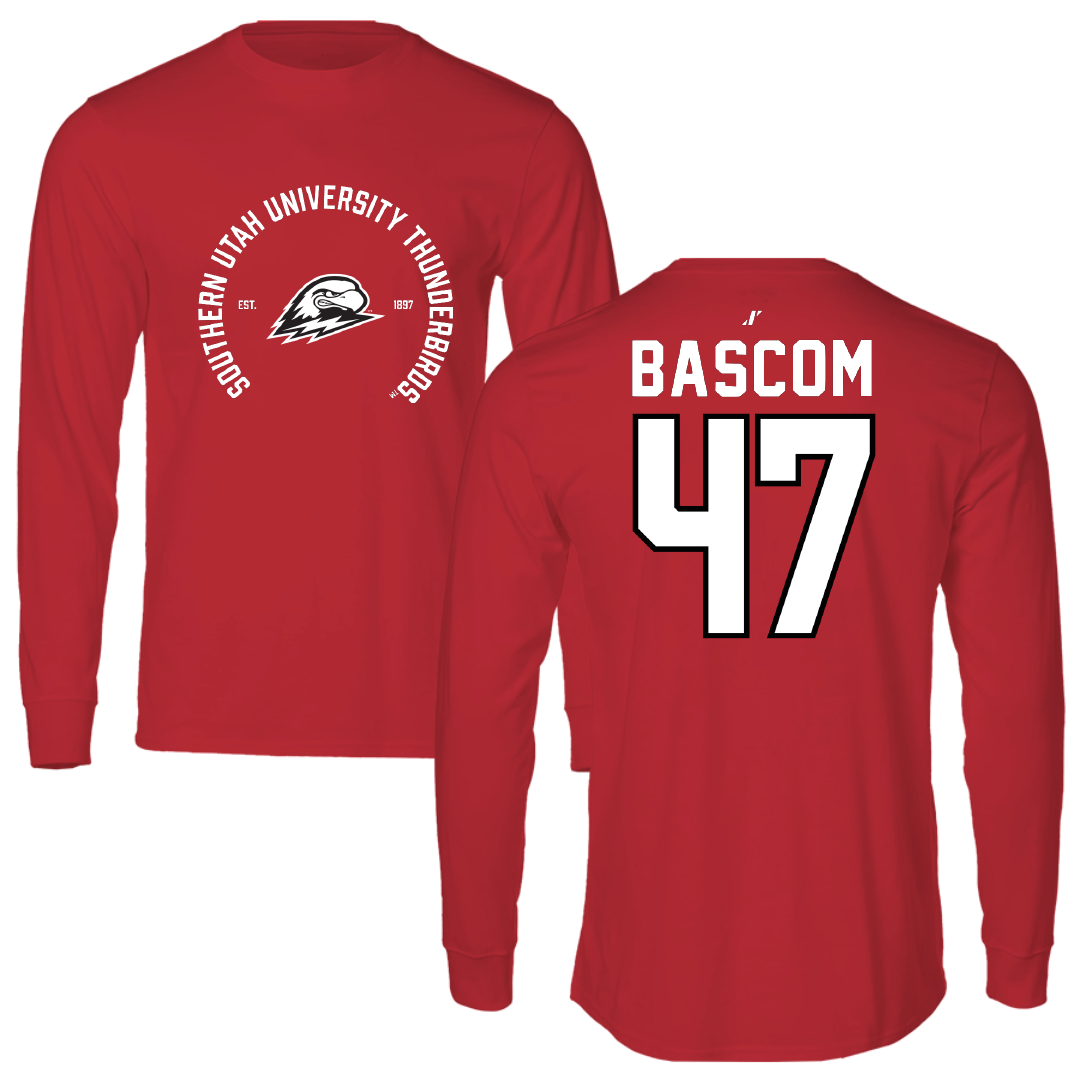 Southern Utah University Football Red General Long Sleeve - #47 Austin Bascom