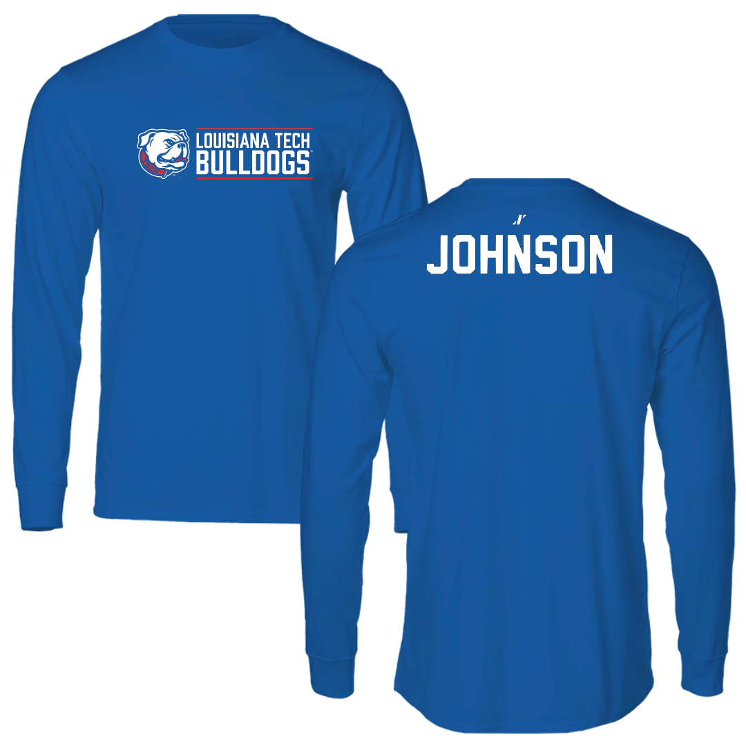 Louisiana Tech University TF and XC Blue General Performance Long Sleeve - Cobe Johnson