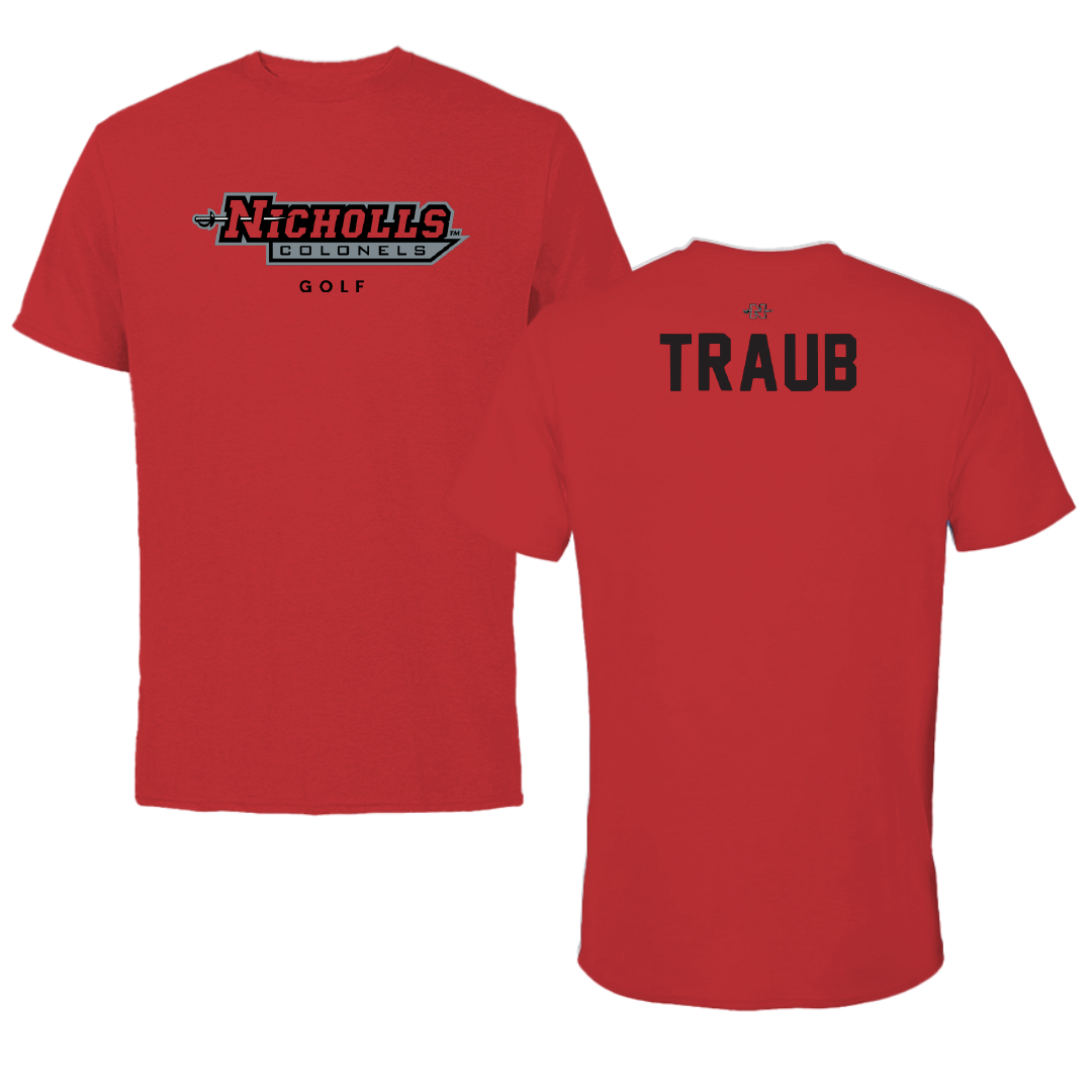 Nicholls State University Golf Red Tee - Kyle Traub
