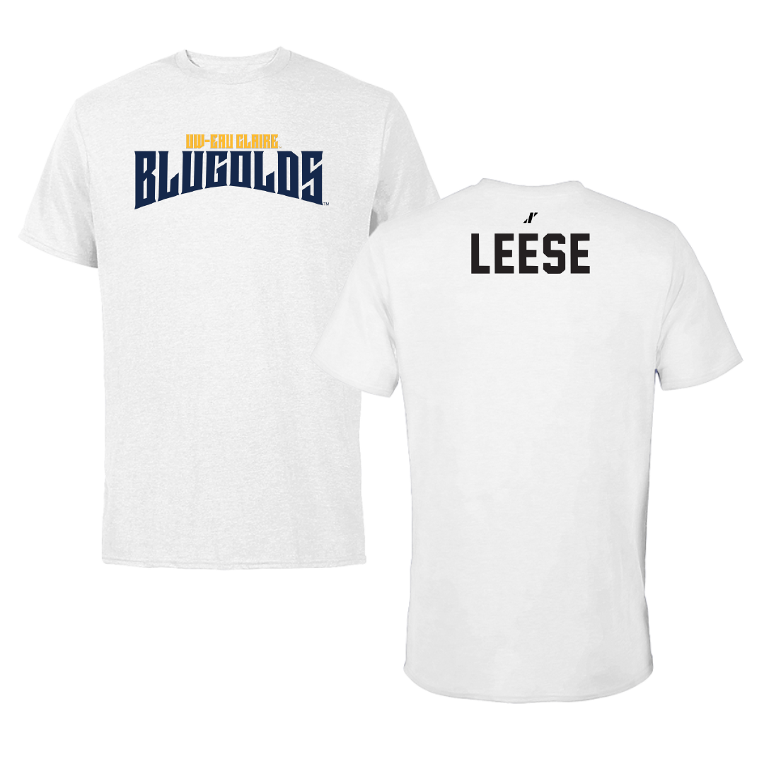 University of Wisconsin-Eau Claire Gymnastics White Classic Performance Tee - Emily Leese