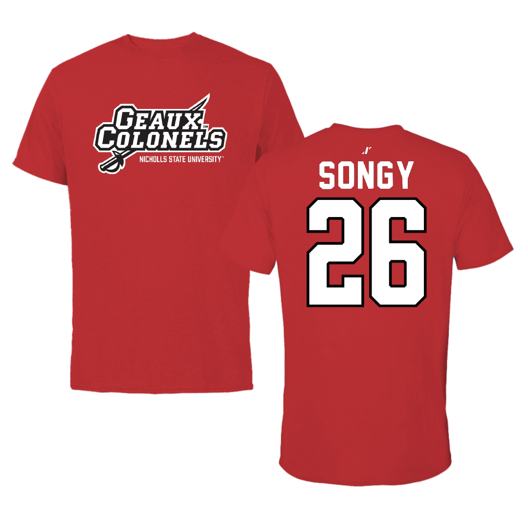 Nicholls State University Softball Red General Tee - #26 Brynne Songy