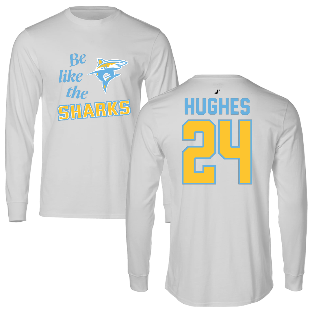 Long Island University Baseball Light Gray Be Like Us Performance Long Sleeve - #24 Jared Hughes