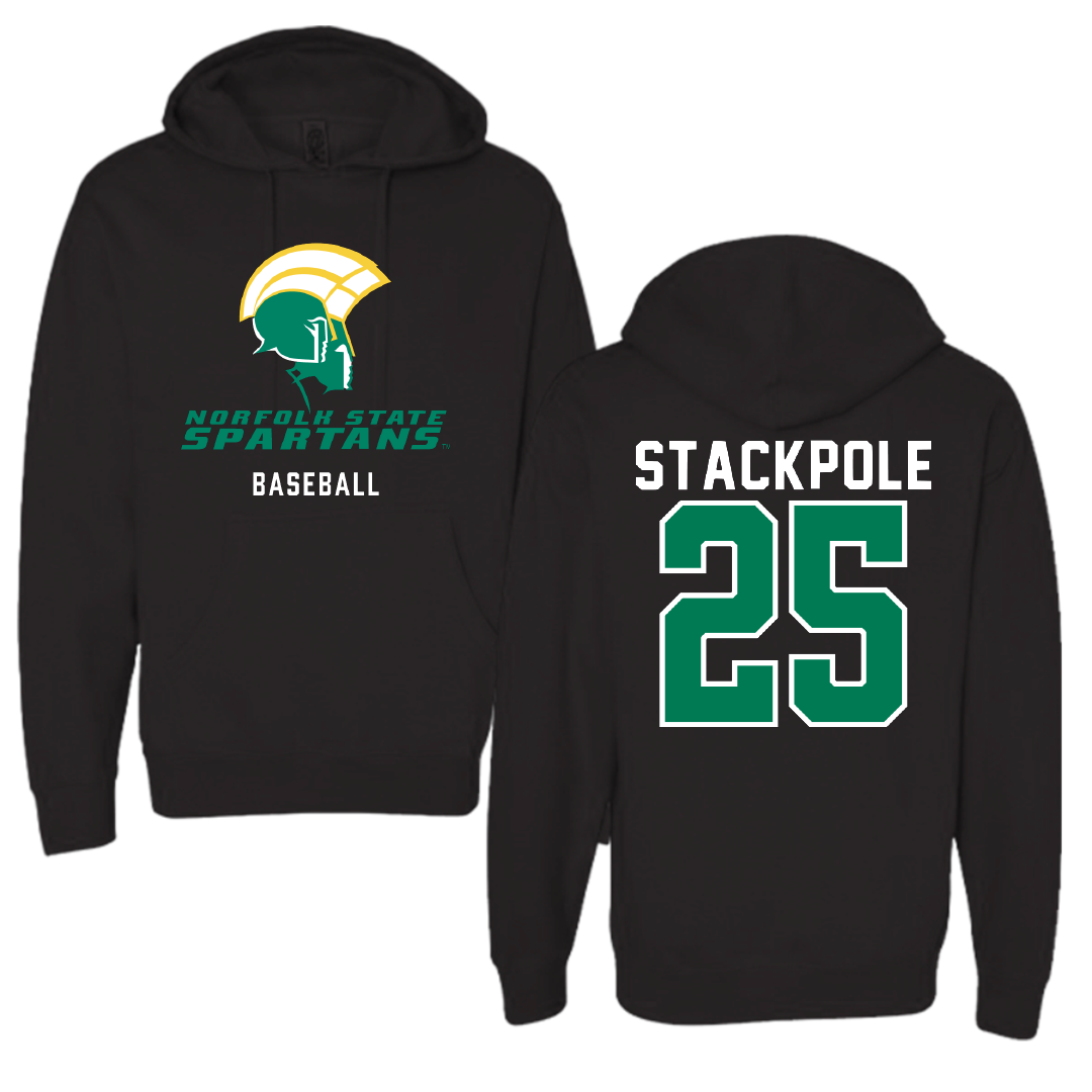 Norfolk State University Baseball Black Hoodie - #25 Matthew Stackpole