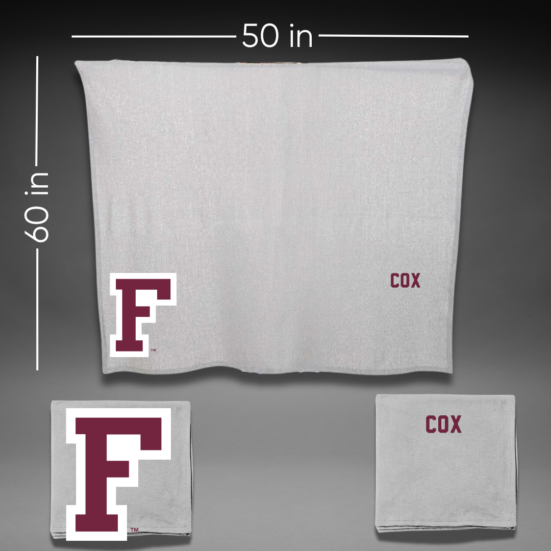 Fordham University Cheer Gray Blanket - Kate Cox